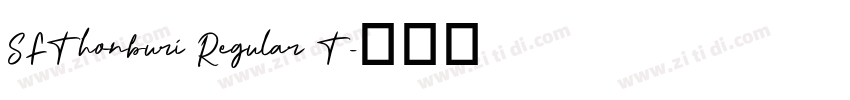 SFThonburi Regular T字体转换